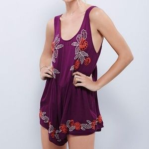 Free People "Wide Leg Shortie" romper